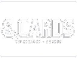 &Cards’ logo med teksten Copenhagen og Aarhus på mørk baggrund.
