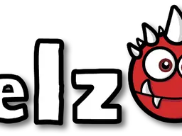 Kelz0rs logo med en rød fantasifigur i navnet.