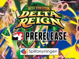 Plakat for Delta Reign-prerelease hos Spilforsyningen søndag 1. november