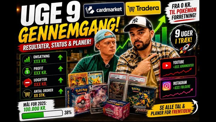 🔥 UGE 9 RESULTATER! 📈💰 | Cardmarket, Tradera, YouTube, Instagram & økonomi