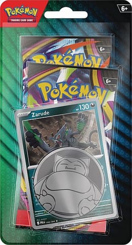 Pokemon Blister Pack - 2-Pack Zarude Blister (Slim): 2 Booster Pakker + Promo & Pokemon Mønt